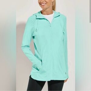 Women’s Coolibar Astir UV Full Zip UPF 50+ Jacket Glacier Light Blue
